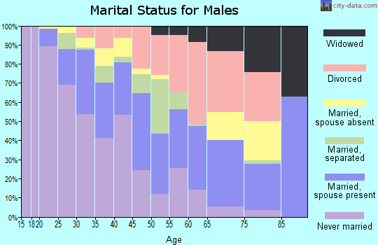 Zip code 30297 marital status for males