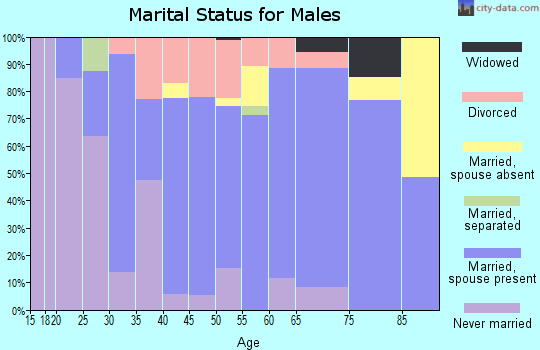 Zip code 30415 marital status for males