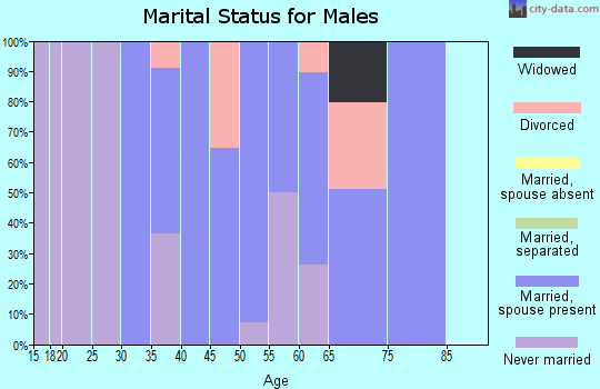 Zip code 30425 marital status for males