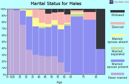 Zip code 30605 marital status for males