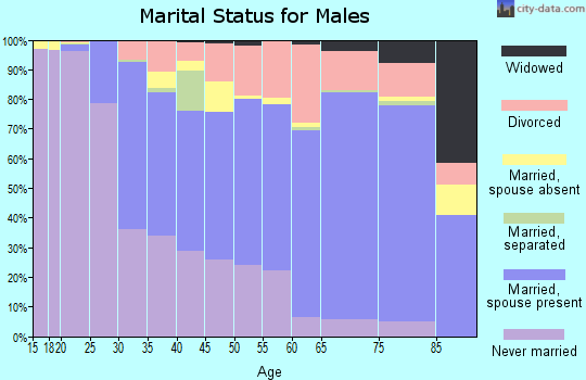 Zip code 30606 marital status for males