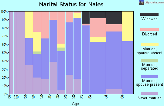 Zip code 30629 marital status for males