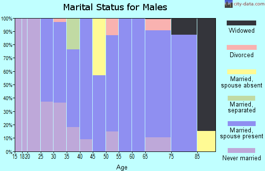 Zip code 30641 marital status for males