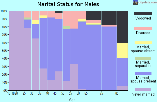 Zip code 30642 marital status for males