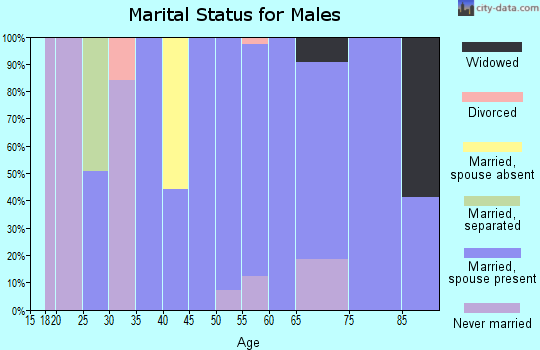 Zip code 30757 marital status for males