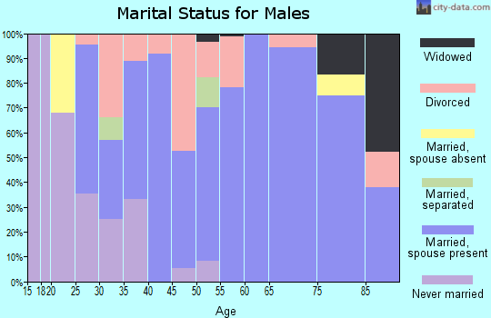 Zip code 30810 marital status for males
