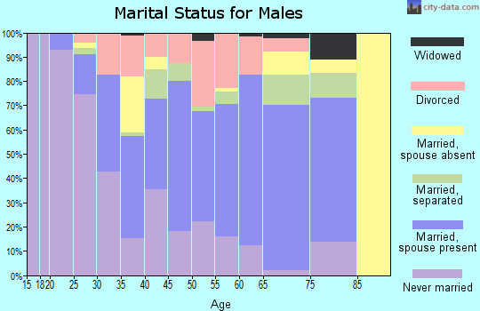Zip code 30830 marital status for males