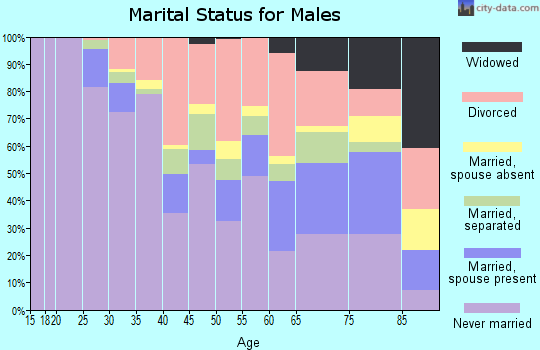 Zip code 30901 marital status for males
