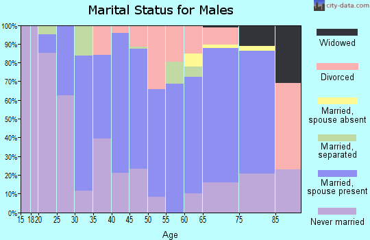 Zip code 31027 marital status for males
