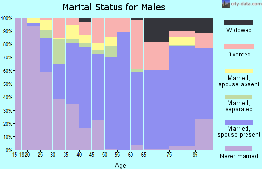 Zip code 31029 marital status for males