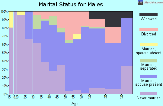 Zip code 31036 marital status for males