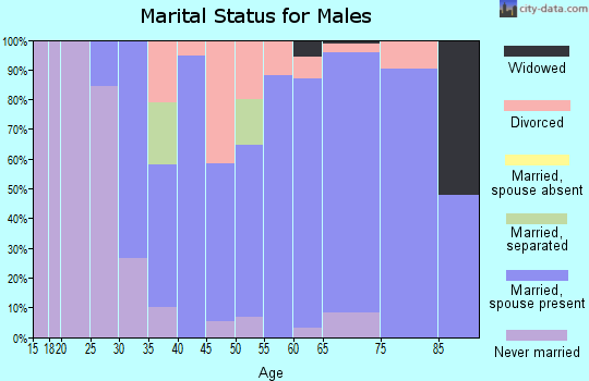 Zip code 31052 marital status for males