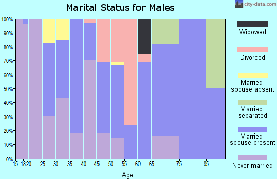 Zip code 31054 marital status for males
