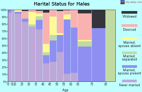 Zip code 31068 marital status for males