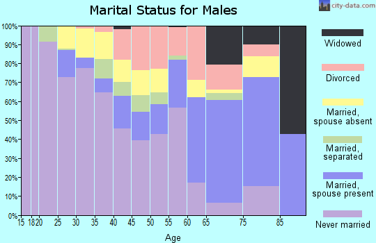Zip code 31087 marital status for males