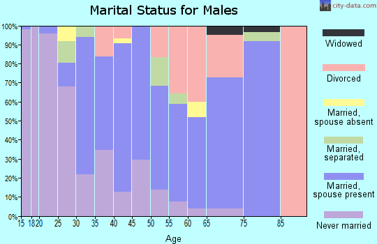Zip code 31089 marital status for males