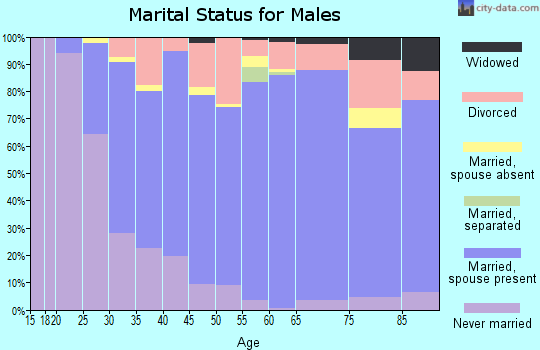 Zip code 31410 marital status for males