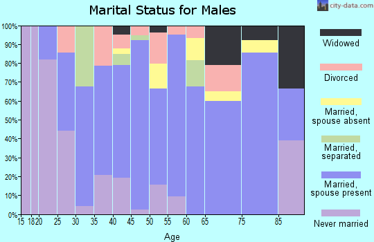 Zip code 31569 marital status for males
