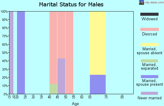Zip code 31623 marital status for males