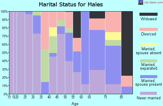 Zip code 31825 marital status for males