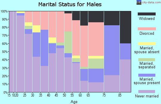 Zip code 31901 marital status for males
