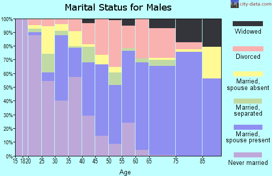 Zip code 32055 marital status for males