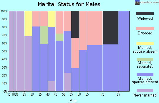 Zip code 32059 marital status for males