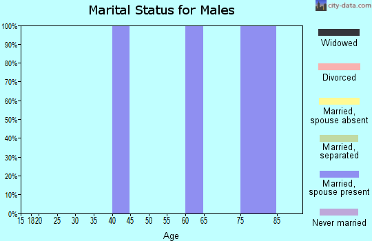 Zip code 32072 marital status for males