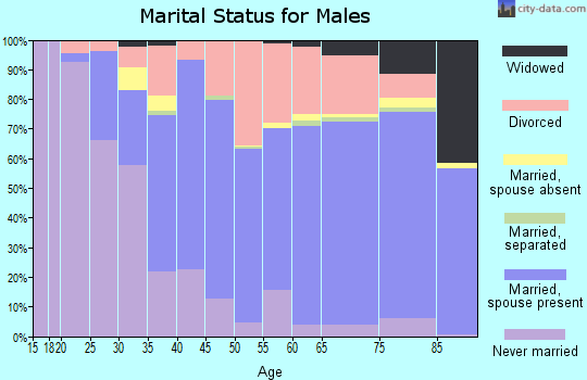 Zip code 32086 marital status for males