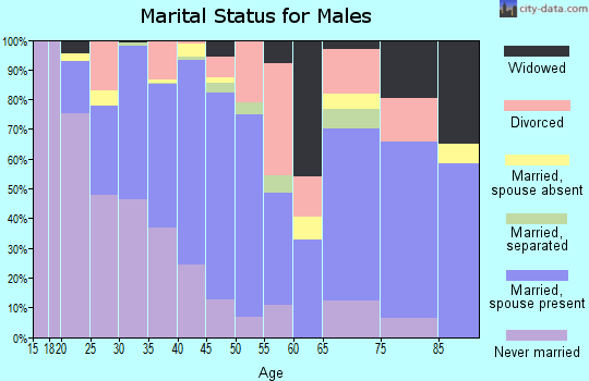 Zip code 32091 marital status for males