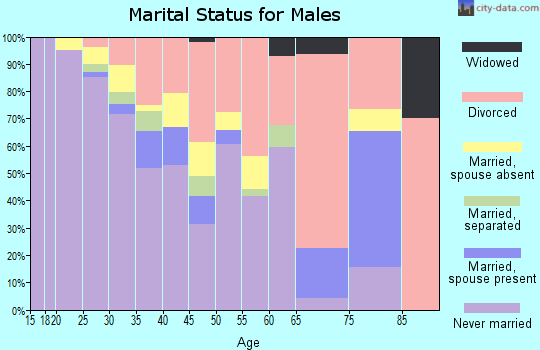 Zip code 32202 marital status for males