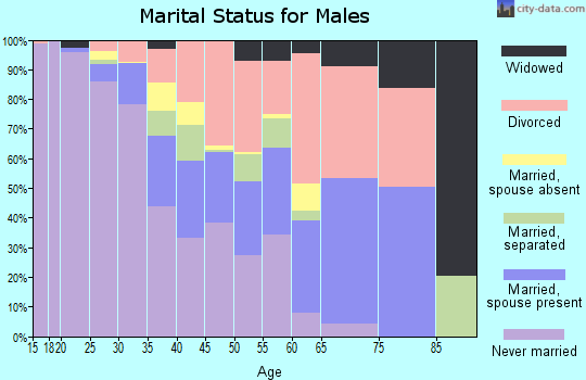 Zip code 32206 marital status for males
