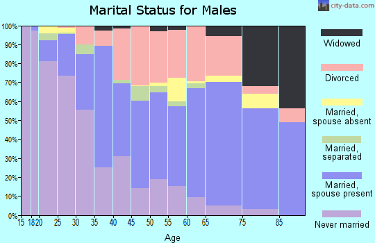Zip code 32211 marital status for males