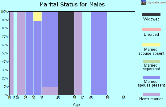 Zip code 32215 marital status for males