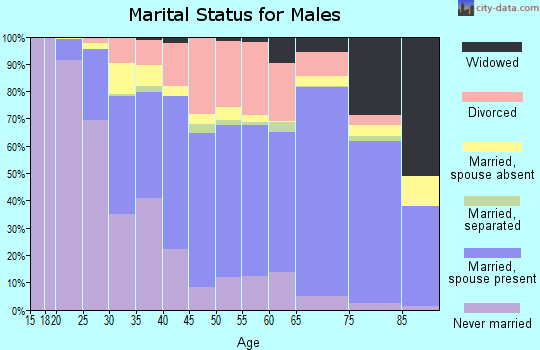 Zip code 32216 marital status for males
