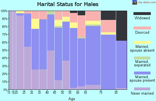 Zip code 32217 marital status for males