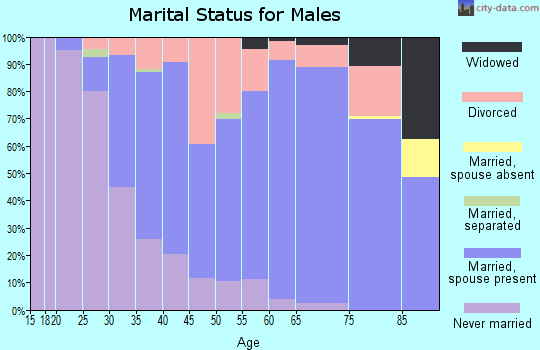Zip code 32224 marital status for males