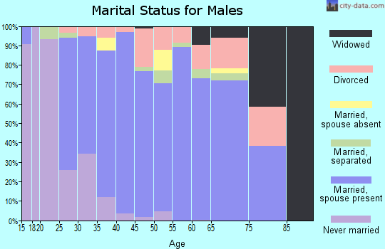 Zip code 32226 marital status for males