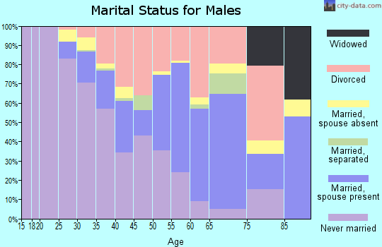 Zip code 32304 marital status for males
