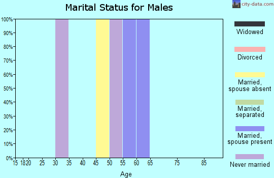 Zip code 32323 marital status for males