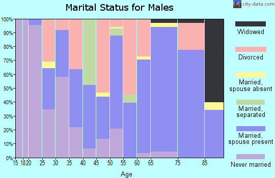 Zip code 32331 marital status for males
