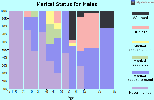 Zip code 32332 marital status for males