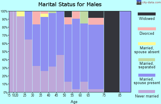 Zip code 32343 marital status for males