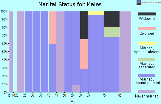Zip code 32350 marital status for males