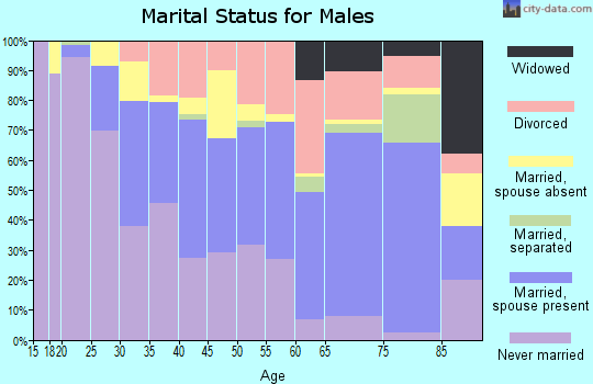 Zip code 32351 marital status for males