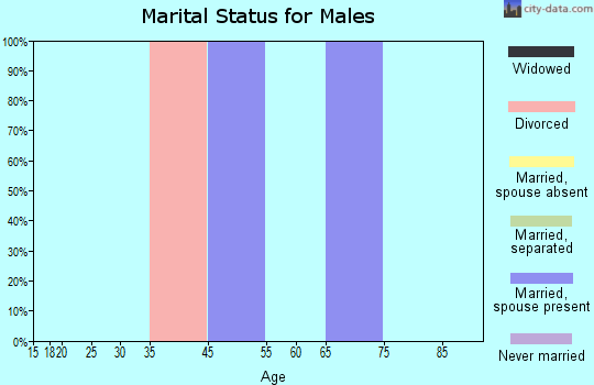 Zip code 32360 marital status for males