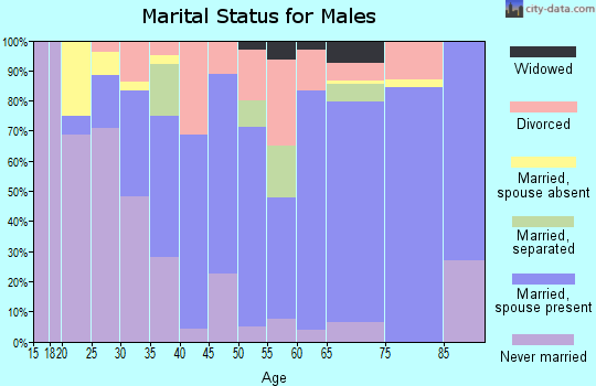 Zip code 32413 marital status for males