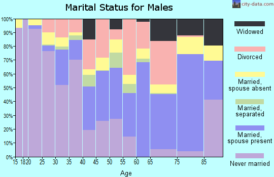 Zip code 32424 marital status for males