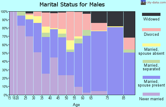 Zip code 32428 marital status for males