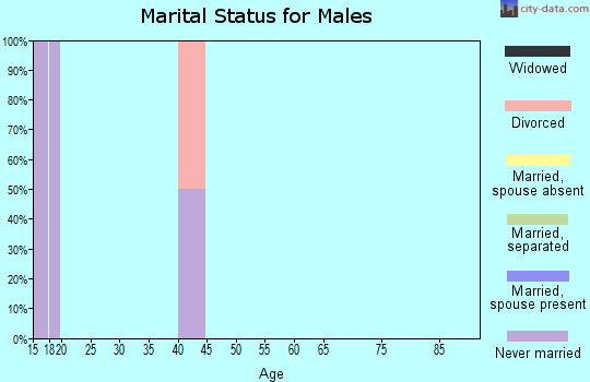 Zip code 32447 marital status for males